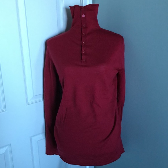 HALOGEN CONVERTIBLE TNECK HENLEY WASHABLE SOFT WOOL NWOT - Picture 1 of 8